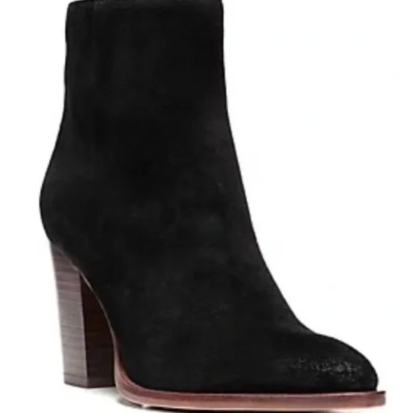 Sam Edelman Black Suede Blake Booties Size 7.5M - Picture 1 of 10